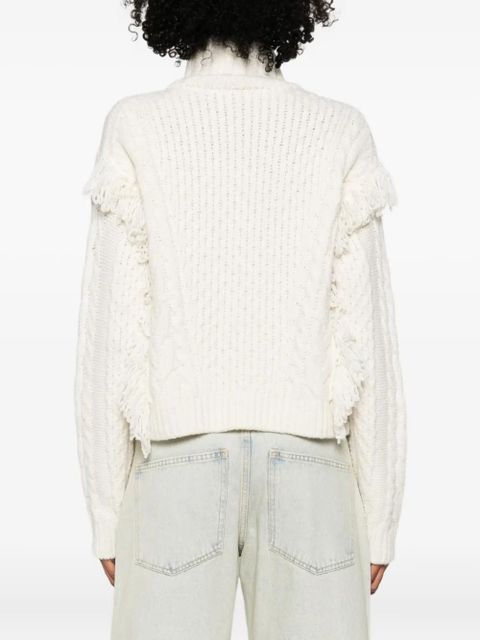 Maje cable-knit fringed sweater - Neutrals - zdjęcie produktu nr 2