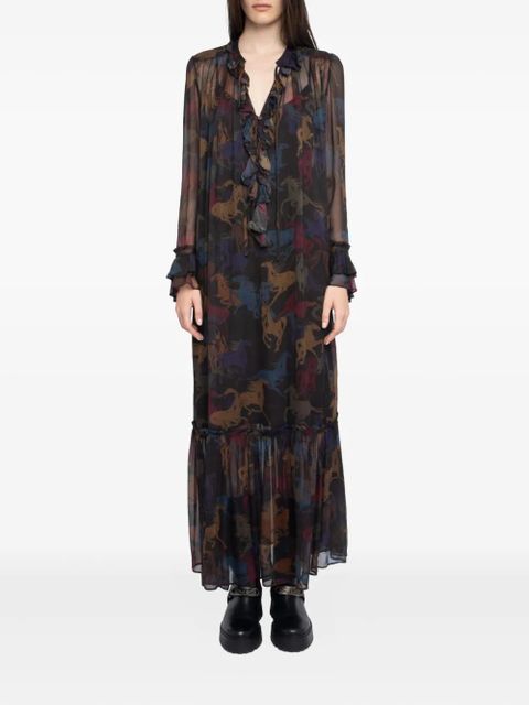 Zadig&Voltaire Ralicel horse-print maxi dress - Brown - zdjęcie produktu nr 2