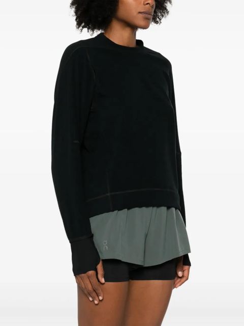 Moncler Grenoble logo-embroidered sweatshirt - Black