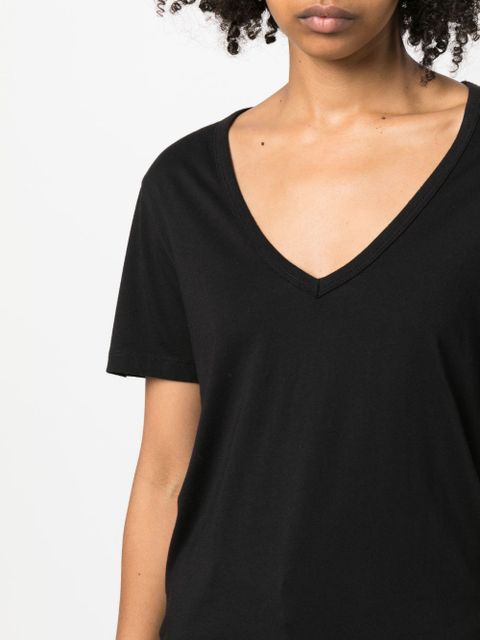 AGOLDE V-neck cotton-blend T-shirt - Black
