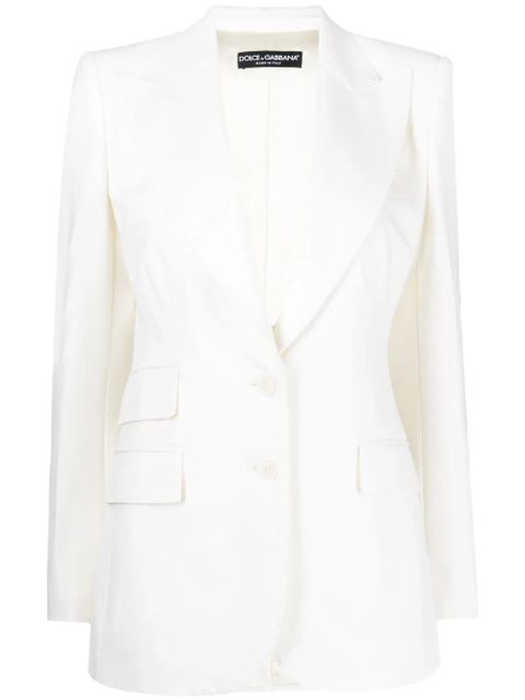 Dolce & Gabbana Turlington single-breasted blazer - White - zdjęcie produktu nr 1