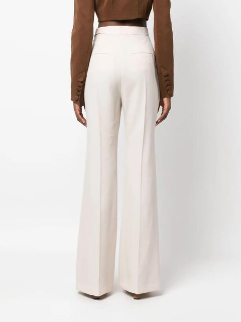 FENDI high-waisted wool flared trousers - Neutrals