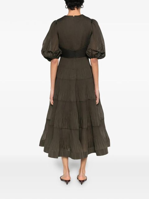 ZIMMERMANN pleated midi dress - Green