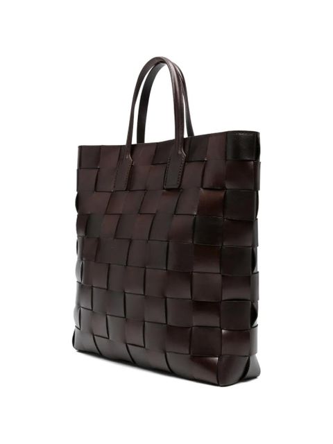 DRAGON DIFFUSION medium Pinowoven tote bag - Brown
