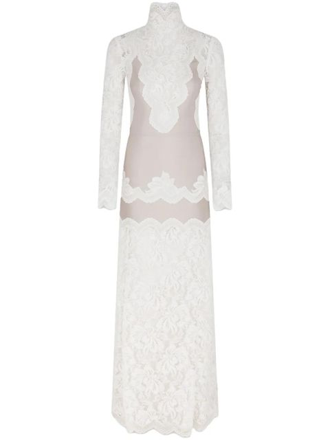 Rabanne lace jersey maxi dress - White - zdjęcie produktu nr 1