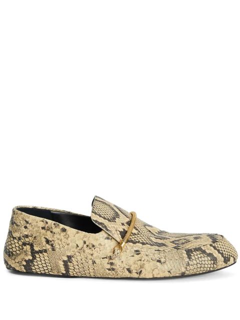 Jil Sander snakeskin-effect loafers - Neutrals - zdjęcie produktu nr 1