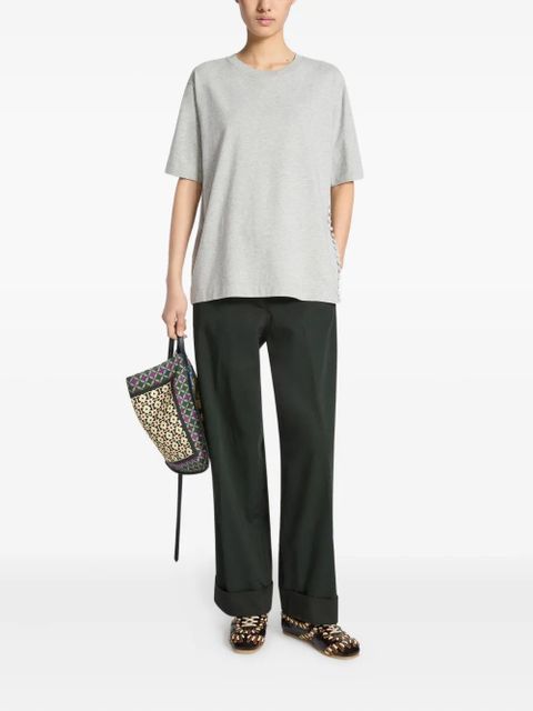 DRIES VAN NOTEN button-embellishment cotton T-shirt - Grey - zdjęcie produktu nr 2