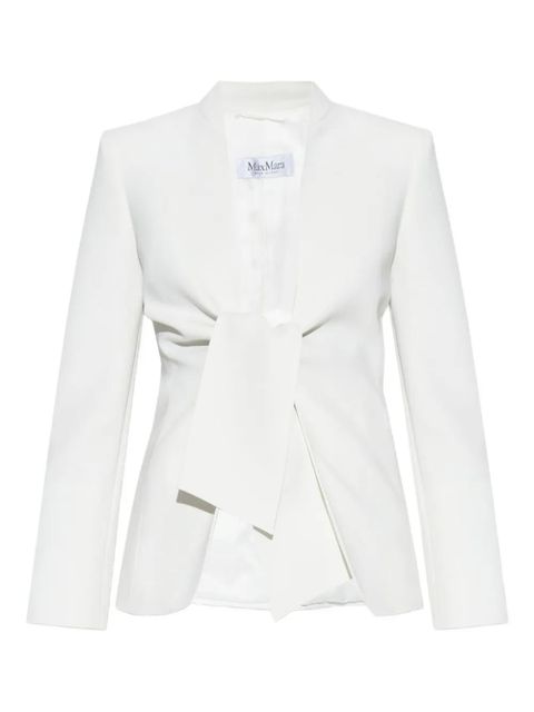 Max Mara bow-tie detail blazer - White - zdjęcie produktu nr 1