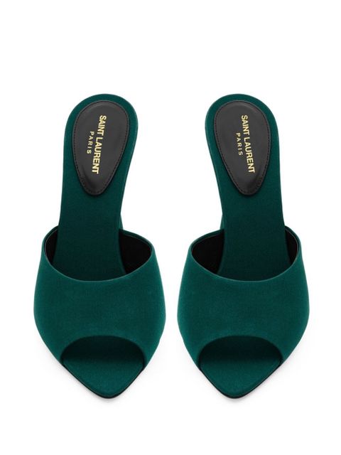 Saint Laurent 105mm Suite silk sandals - Green