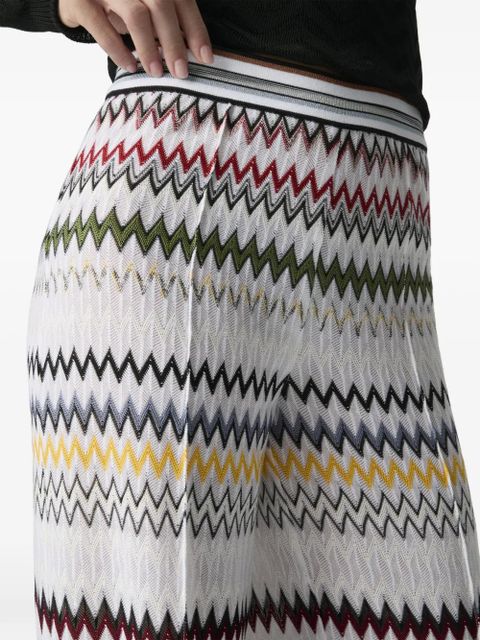 Missoni zigzag-pattern trousers - White