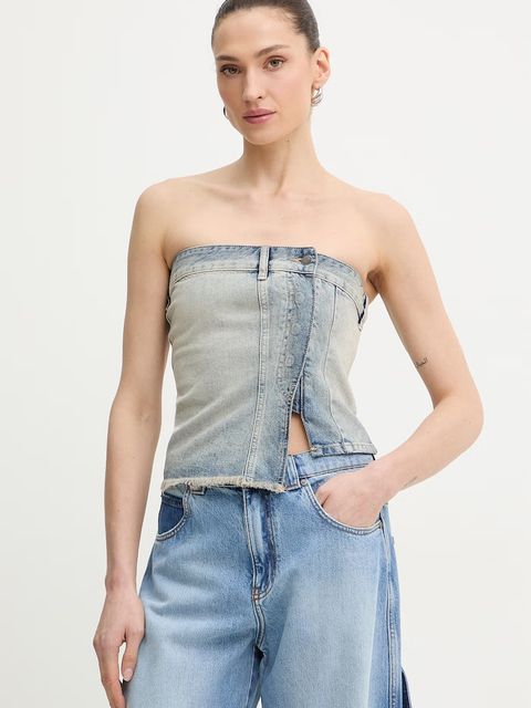 Armani Exchange top damski jeansowy - zdjęcie produktu nr 2