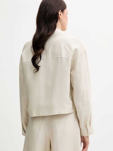 United Colors of Benetton kurtka z domieszką lnu