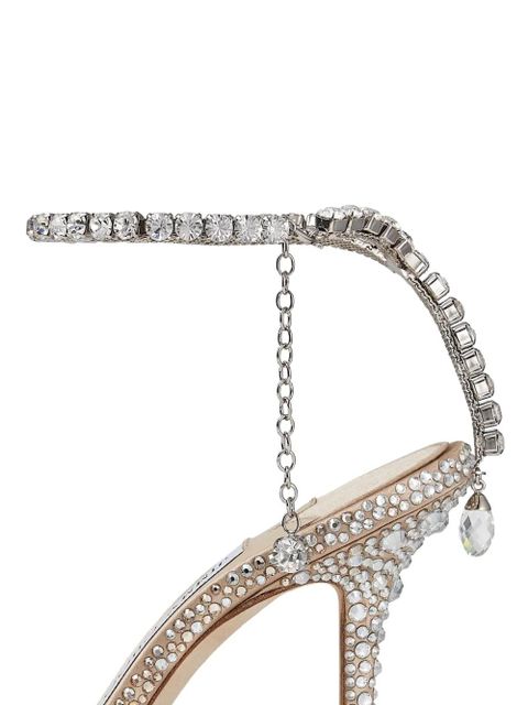 Jimmy Choo 100mm Saeda crystal-embellished pumps - Gold