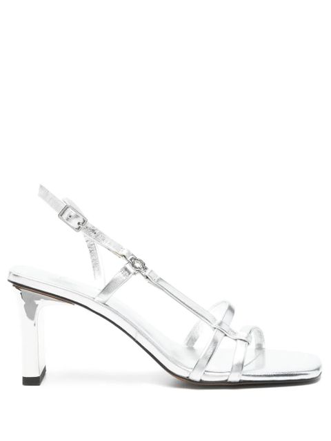 Maje 80mm metallic strappy sandals - Silver - zdjęcie produktu nr 1