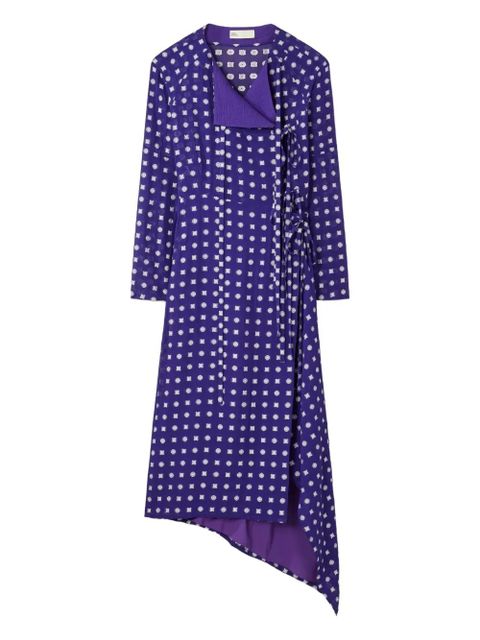 Tory Burch printed wrap dress - Purple - zdjęcie produktu nr 1