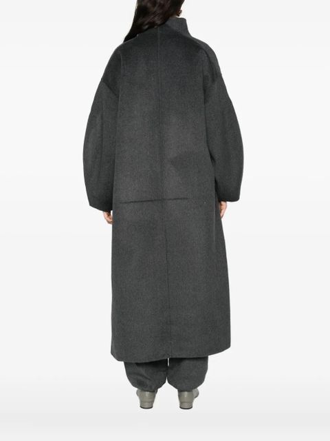 The Frankie Shop collarless wrap coat - Grey