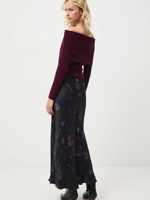 Medicine spódnica kolor czarny maxi rozkloszowana - zdjęcie produktu nr 1