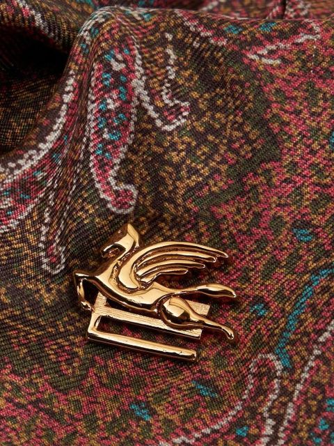 ETRO paisley-print silk scrunchie - Brown - zdjęcie produktu nr 2