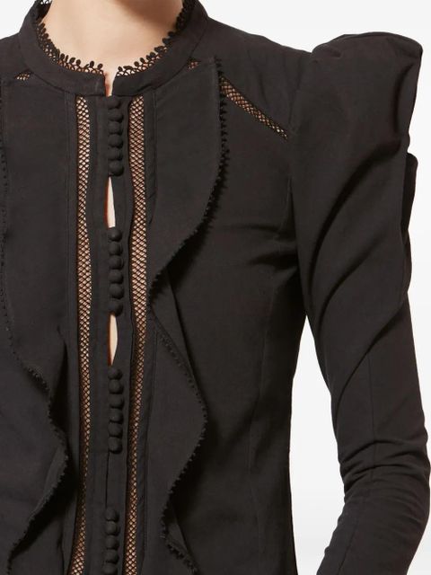 ISABEL MARANT Calina ruffled buttoned shirt - Black