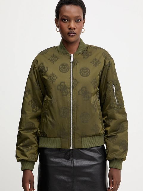 Guess kurtka bomber PHILOMENE kolor zielony zimowa W5YL08 WHDK2 - zdjęcie produktu nr 1