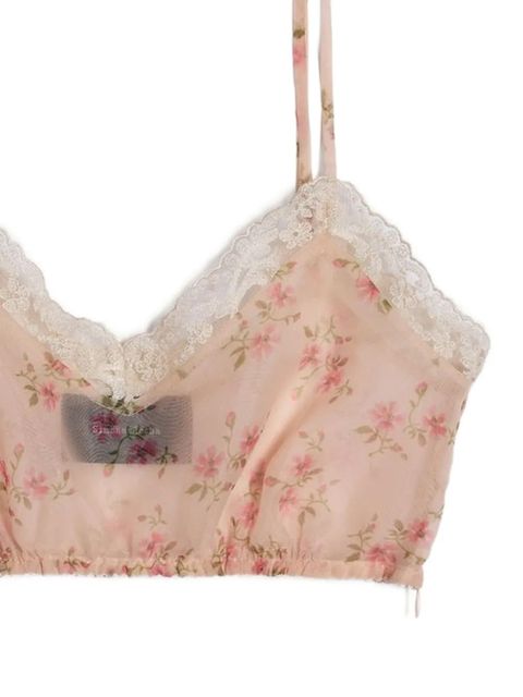 Simone Rocha floral lace bralette - Pink - zdjęcie produktu nr 2