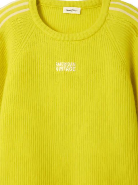 American Vintage Vitow shoulder-stripe sweater - Yellow - zdjęcie produktu nr 2