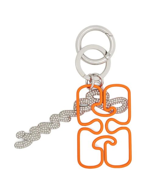 GANNI chain-embellished keyring - Silver - zdjęcie produktu nr 1