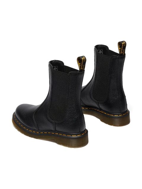 Dr. Martens sztyblety skórzane 2976 Hi Chelsea Boot damskie kolor czarny na płaskim obcasie DM41404001