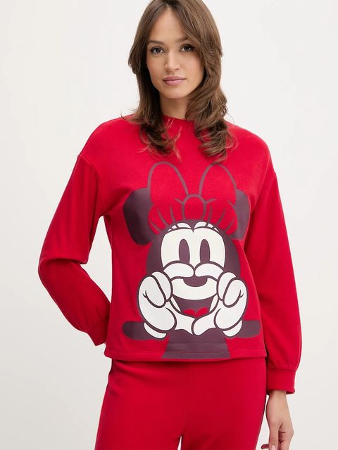 United Colors of Benetton piżama damska kolor czerwony 3I473P04F