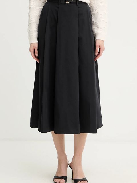 Morgan spódnica kolor czarny midi rozkloszowana JOKER.F - zdjęcie produktu nr 1