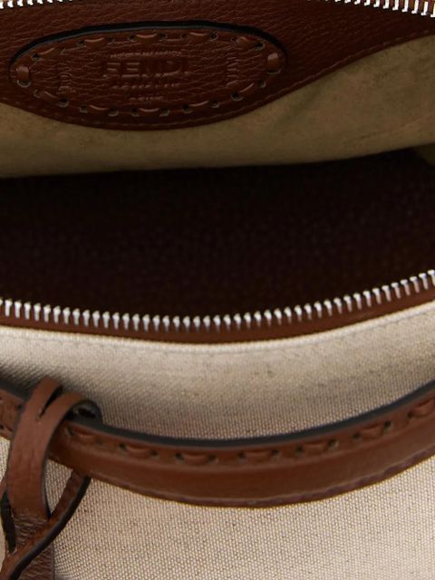 FENDI zip-top saddlery-stitching handbag - White - zdjęcie produktu nr 2