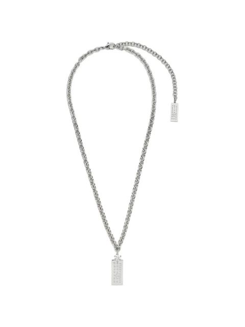 MM6 Maison Margiela plaque necklace - Silver - zdjęcie produktu nr 1