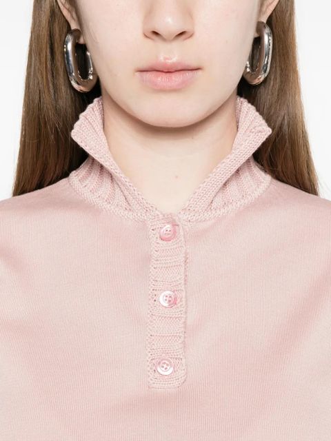 Moschino buttoned short-sleeve polo top - Pink