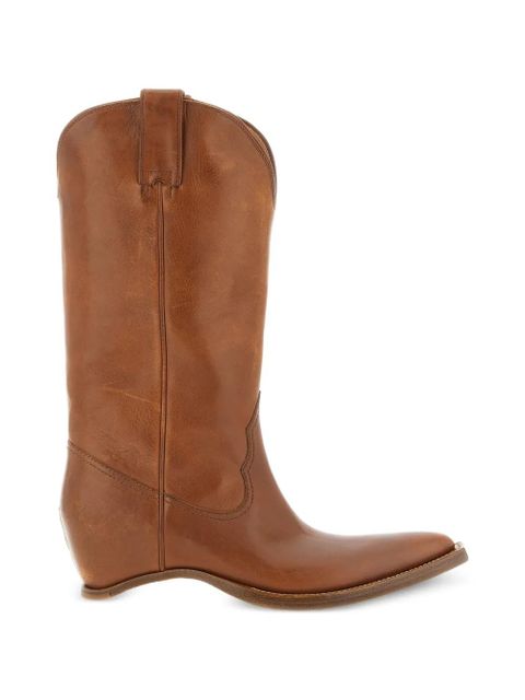 Maison Margiela Heel-Less leather boots - Brown - zdjęcie produktu nr 1
