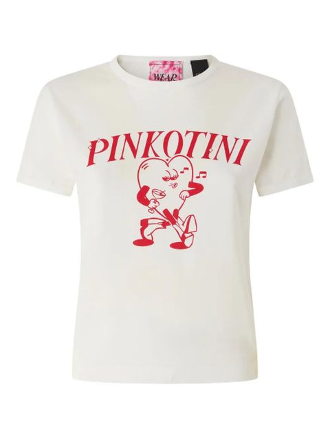 PINKO logo crew neck T-shirt - Neutrals - zdjęcie produktu nr 1