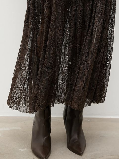 Answear.LAB sukienka kolor brązowy maxi oversize