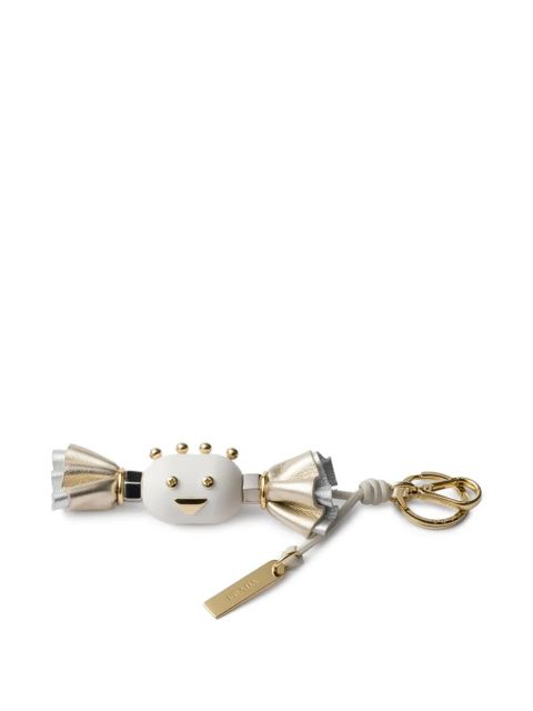 Prada Candy leather keyring - White - zdjęcie produktu nr 1