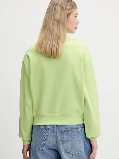 Hugo Blue bluza bawełniana damska kolor zielony z aplikacją 50534344 - zdjęcie produktu nr 2