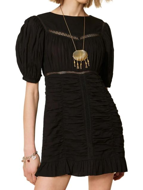 TWINSET gathered mini dress - Black - zdjęcie produktu nr 2