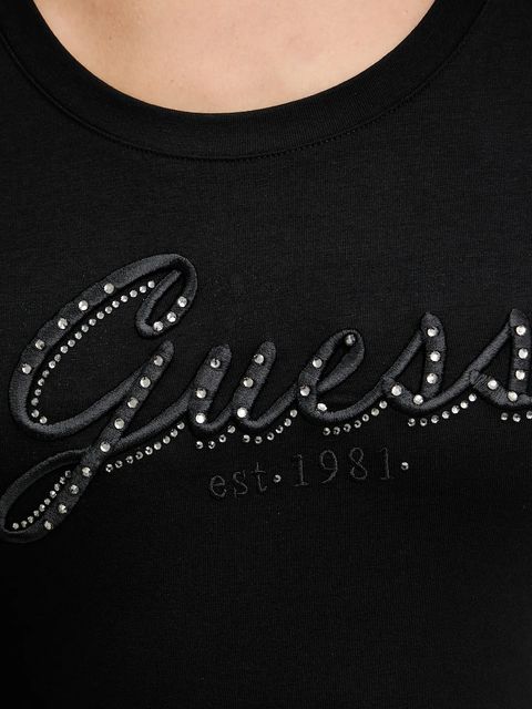 Guess t-shirt damski kolor czarny W5YI46 J1314