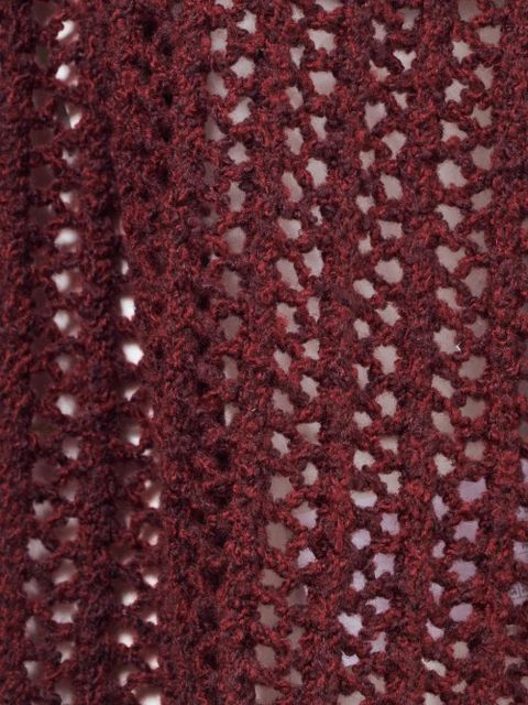 Max Mara open-knit high-neck sweater - Red