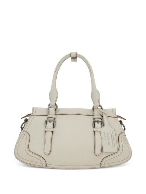 Prada large leather tote bag - Neutrals