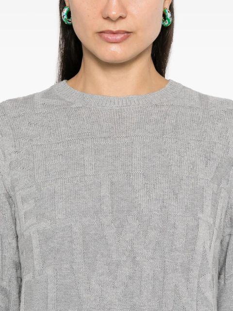 TWINSET jacquard-logo sweater - Grey