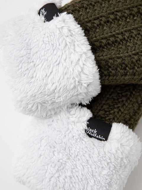 Jack Wolfskin rękawiczki Highloft damskie kolor zielony 1908002