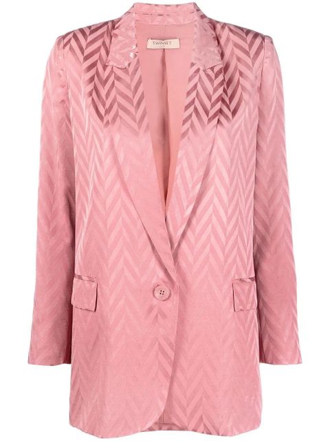 TWINSET chevron-print blazer - Pink - zdjęcie produktu nr 1