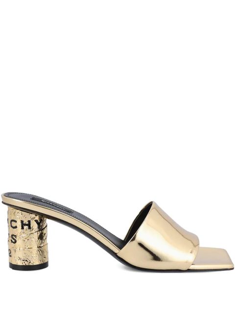 Givenchy logo-detail heeled mules - Gold - zdjęcie produktu nr 1