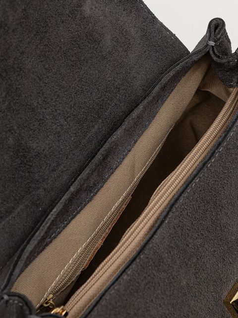 Answear.LAB torebka zamszowa kolor szary