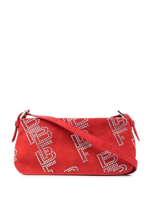 BY FAR Dulce crystal-embellished shoulder bag - Red - zdjęcie produktu nr 1
