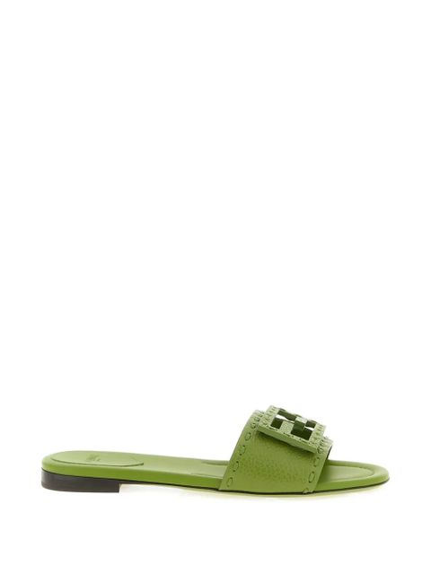 FENDI Selleria Baguette open-toe flat sandals - Green - zdjęcie produktu nr 1