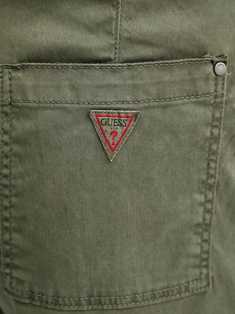 Guess spodnie DAKOTA damskie kolor zielony proste high waist W5GA1Y WH7B1